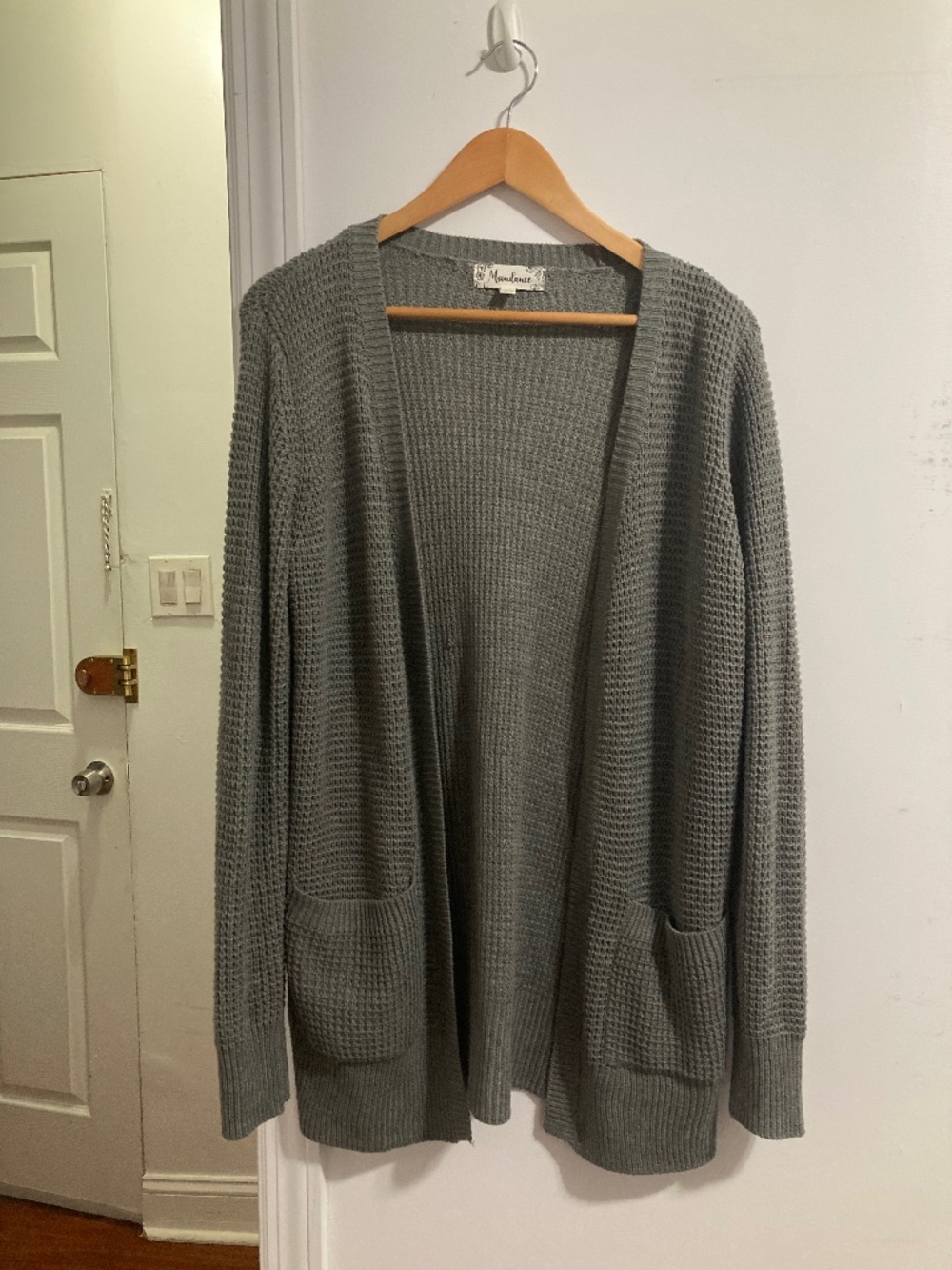 Moondance Dark Grey Autumn Fall Cozy Cardigan Sweater Size XL